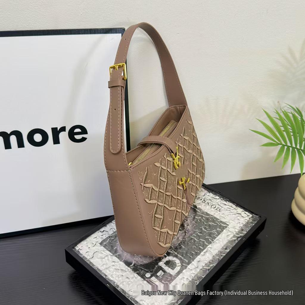 Geantă de umăr elegantă pentru femei Tide, Europeană/Americană, de înaltă calitate, texturată