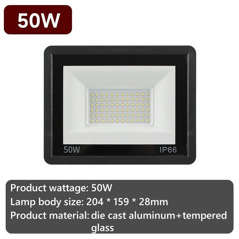 220V IP66 Waterproof Garden LED Spotlight 100W 50W 30W High Brightness LED Suitable for Outdoor Lighting in Garden Streets