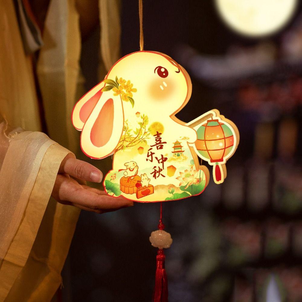 Waterproof Festival Lantern Material Pack DIY Craft Rabbit Lantern  Women Children