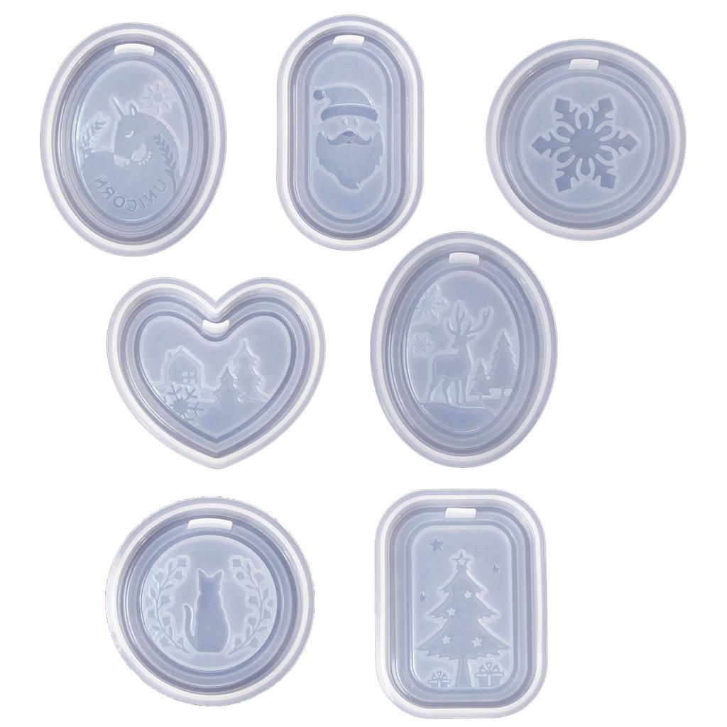 Listing Pendant Mold Silicone Epoxy Molds Christmas Ornament Casting Molds DIY Crafts Making Tools Home Decorations