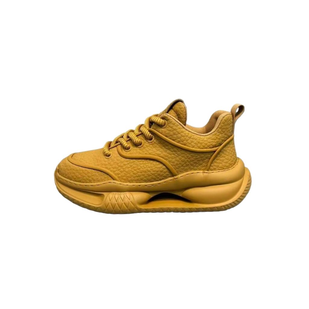 Neue Designer Herren Freizeitsport Laufschuhe Echtes Leder Klobige Sneaker Street Cool Dicksohlige Sportschuhe