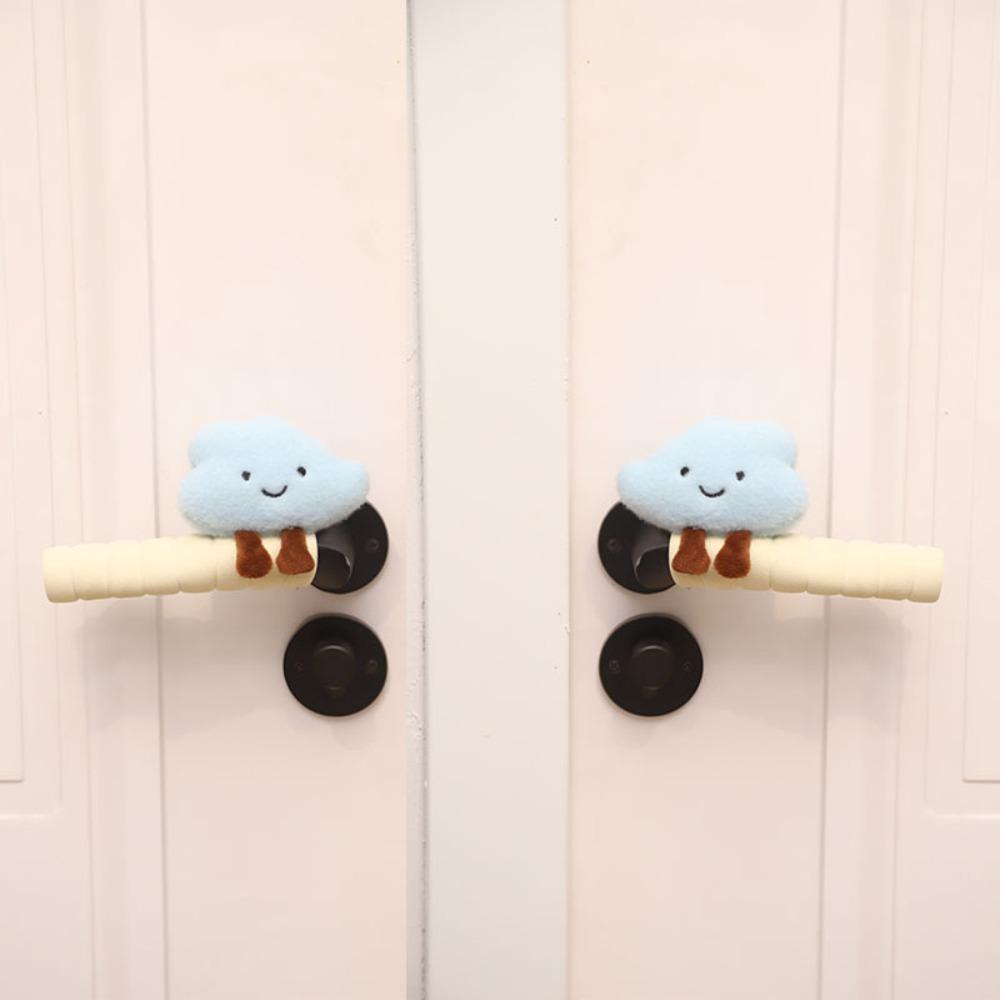 1 Pair Cartoon Door Handle Protector PEVA Furniture Decoration Useful Door Handle Cover  for Bedroom