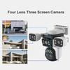 20MP Three Screens WiFi Security Camera Outdoor 10X Optical Zoom Four Lens Human Auto Tracking Waterproof CCTV Cameras