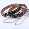 European and American punk style belt women's Korean version jeans fashion decorative belt corns chain belt belt new model