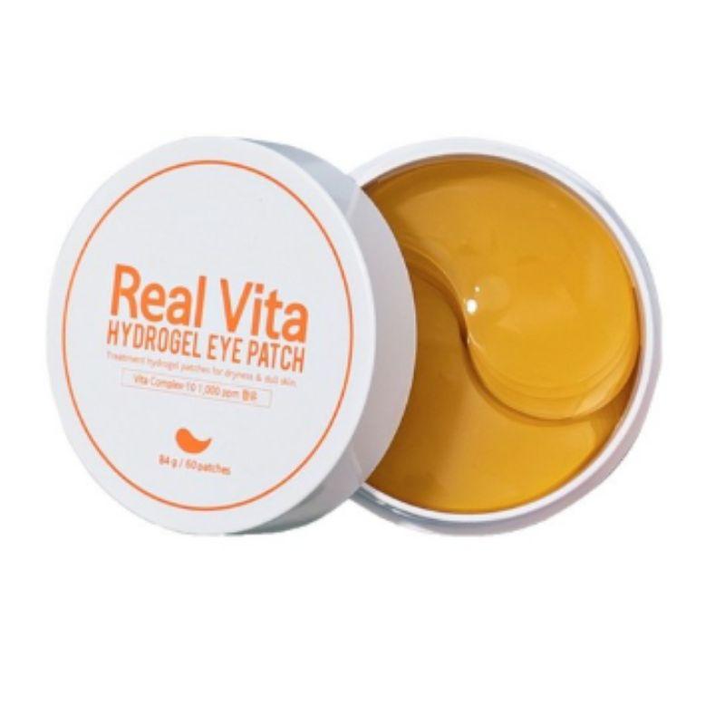 Prreti Skin Real Vita Hydrogel Eye Patch 60pcs – Brightening & Hydrating Under Eye Mask for Dark Circles & Puffiness