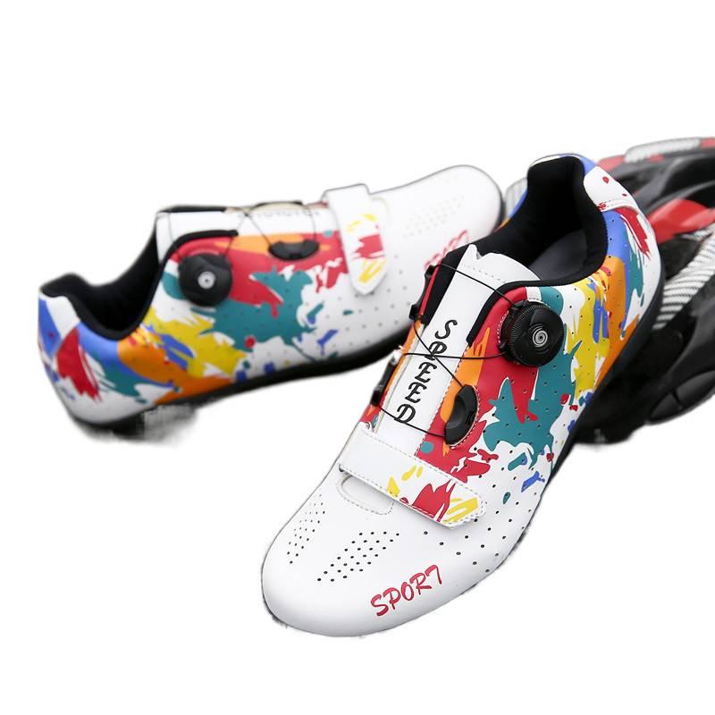 Cycling shoes New bicycle unlocked shoes Mountain bike lock shoes Hard sole breathable road bike shoes Cycling shoes