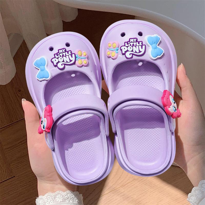 Garden Shoes Age-Size Female Parent-Child Beach Sandals Light Bottom Hole Shoes DIY