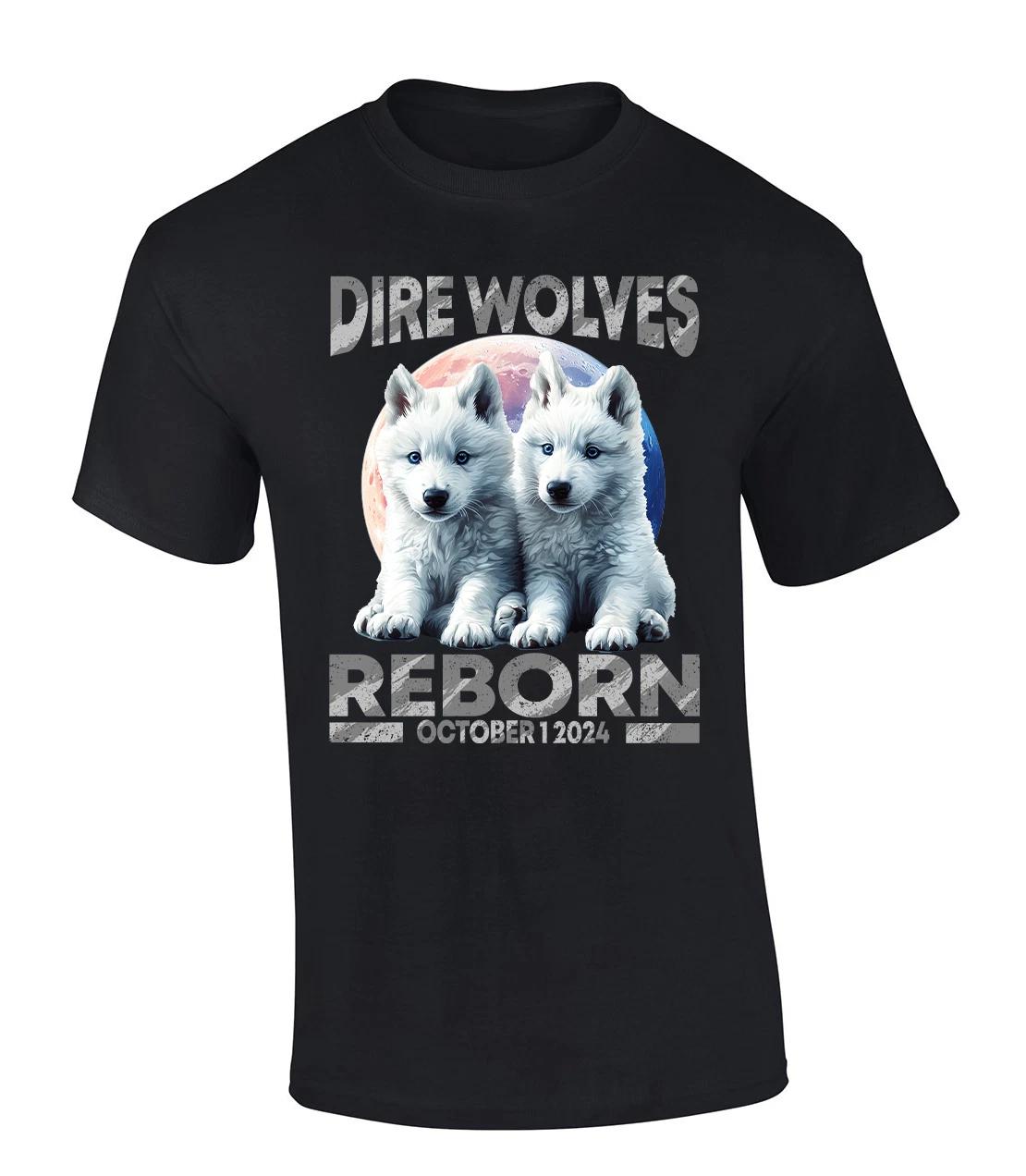 Trenz Shirt Company Dire Wolf Puppies T-Shirt – Colorful Moon Design M