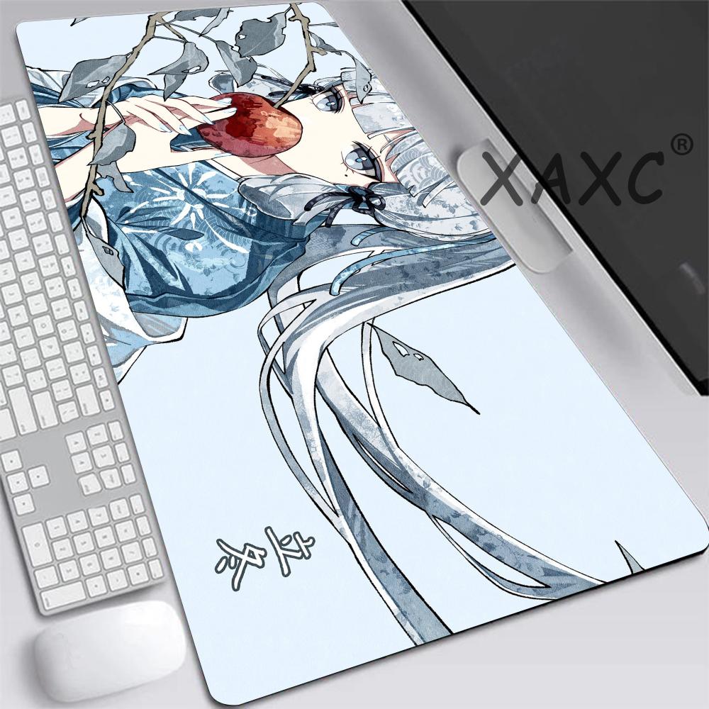 HYBXAXC Mouse Pad Cute HD Genshin Impact Pattern Kawaii Game Desk Pad Extended Gaming Keyboard Mats Large Xcm Gamer Mousepad