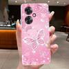 Für OPPO Reno 11F / Reno 11A Hülle Klar Luxus Mode Schmetterling Blumen Weiches TPU Silikon Abdeckung für OPPO Reno11 F A Handyhülle