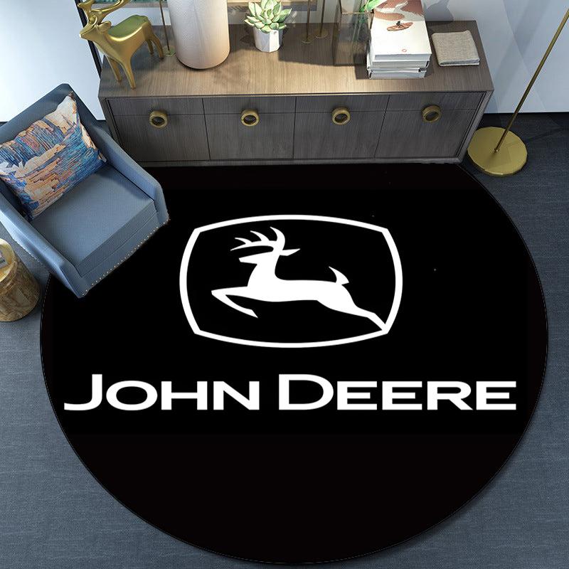 John Deere Design Round Rug for Livingroom,Bedroom, Palyroom, Chair Rug, Area Rug, Circle Carpet, Fan Christmas Gift