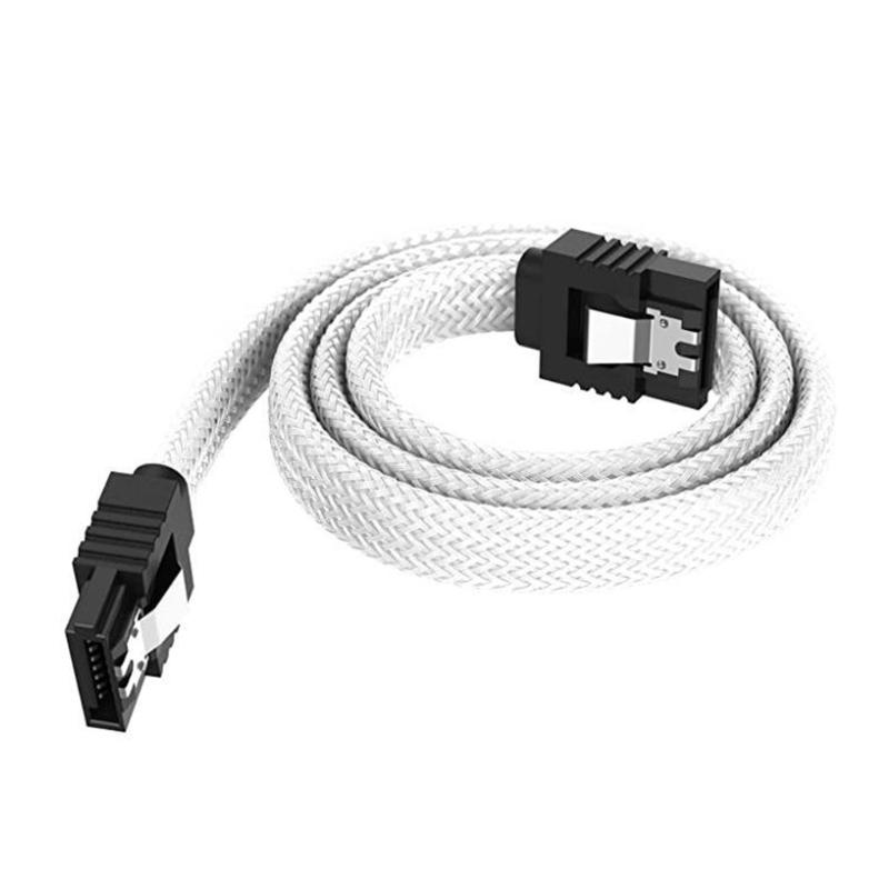 

Thin SATA3.0 6GB/s Computer Cable 50cm Nylons Meshes Secure Lock Clip For Motherboards And Drive