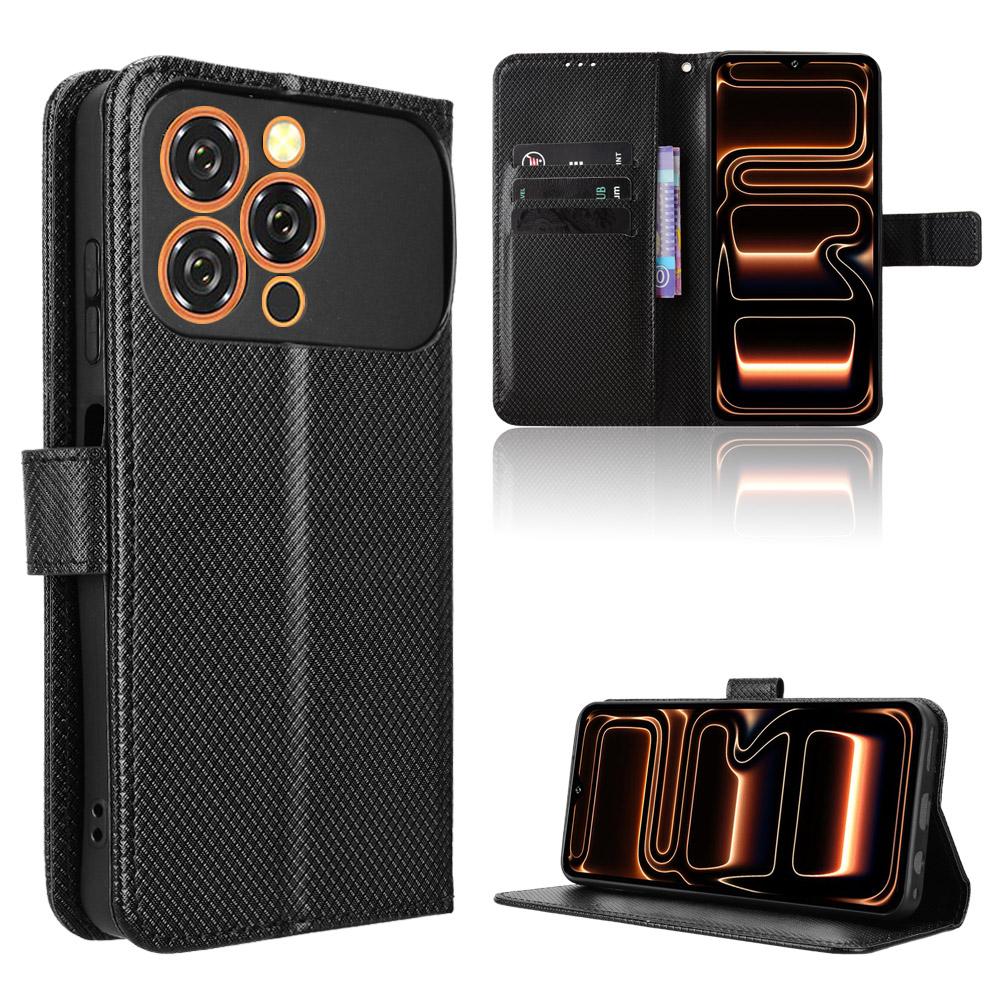 Flip Cover Compatible for Oukitel C17 Leather Case [Flip Vintage Leather] Shockproof Durable Retro Phone Case for Oukitel C17 чёрный