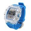 Transparent Case Business Watch Water Proof 50M Luminous Casual Cool Large Dial Silicone Strap Fashion Hollowed Watch