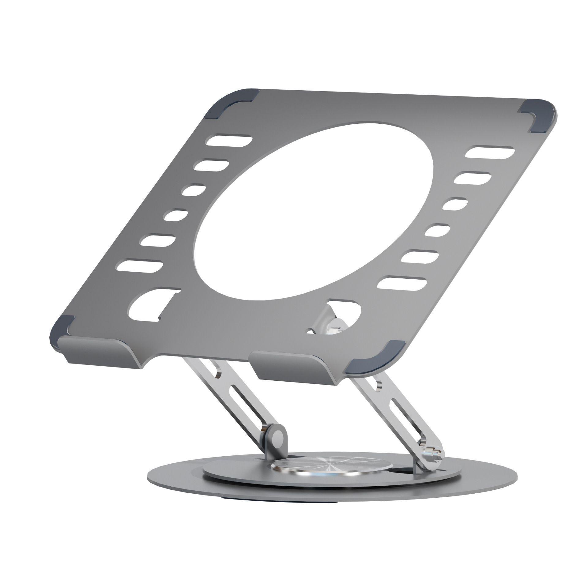 

360° Rotatable Adjustable Laptop & Tablet Stand with Ventilation for All Desktops, Multi-functional Design.