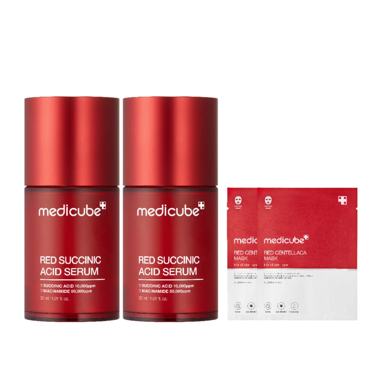 Medicube Succinic Acid Pore & Blemish Serum, Skin Texture Refining & Brightening Care, 30ml (2-Pack)
