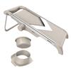 KINGHOFF KH-2006 Mandoline Slicer, Stainless Steel, Adjustable Thickness, Gray, 30x13.5x11.5cm, with Pusher