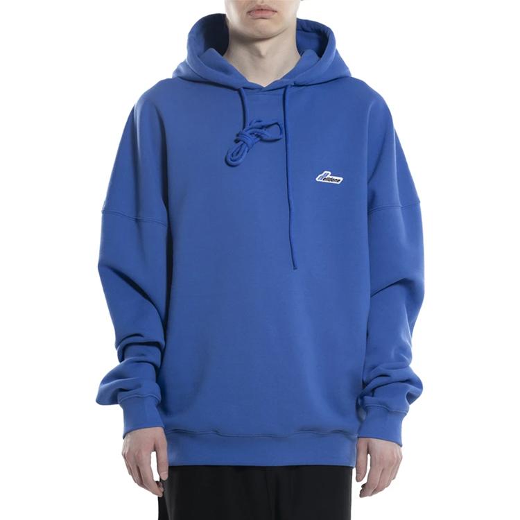 WE11DONE WD Embroidered Logo Hoodie Blue Unisex Tops WD-TP3-20-707-U-BL