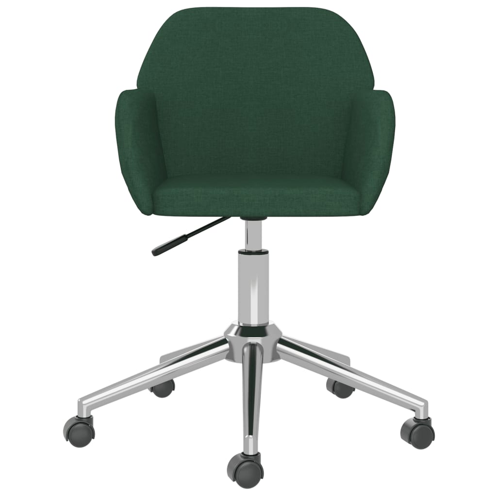 Dining Room Chairs 2 Pcs Swivel Dark Green Fabric