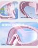 Children's Waterproof Anti-Fog Swim Goggles with Nose Piece and Earplugs - Large Frame Silicone Design