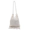 Women's Bag Large-capacity New Summer Leisure Shoulder Shopping Bag Hollow Tassel Woven Bag Bucket Bag