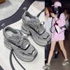 Fashion Spring Women Chunky Casual Sneakers Platform Sports Shoes Summer Thick Bottom Breathable Mesh Casual Shoes 10CM High Heels Woman