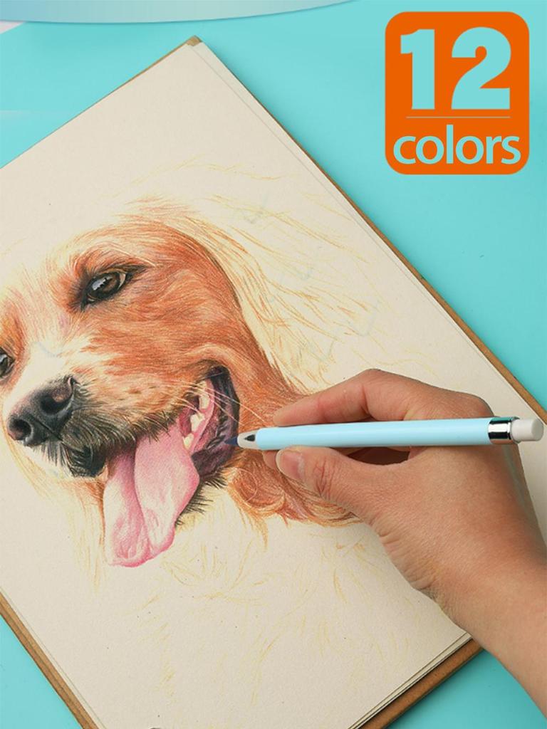 Eternal Black HB Macaron Colored Pencil - No Sharpening Needed, Break-Resistant Technology Inkless Pen.