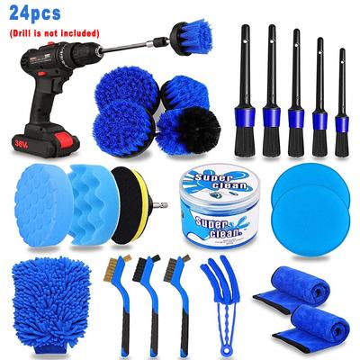 Brosse de nettoyage pour perceuse électrique Surfaces de salle de bain Baignoire Douche Carrelage et coulis Kit de nettoyage pour autolaveuse électrique tout usage