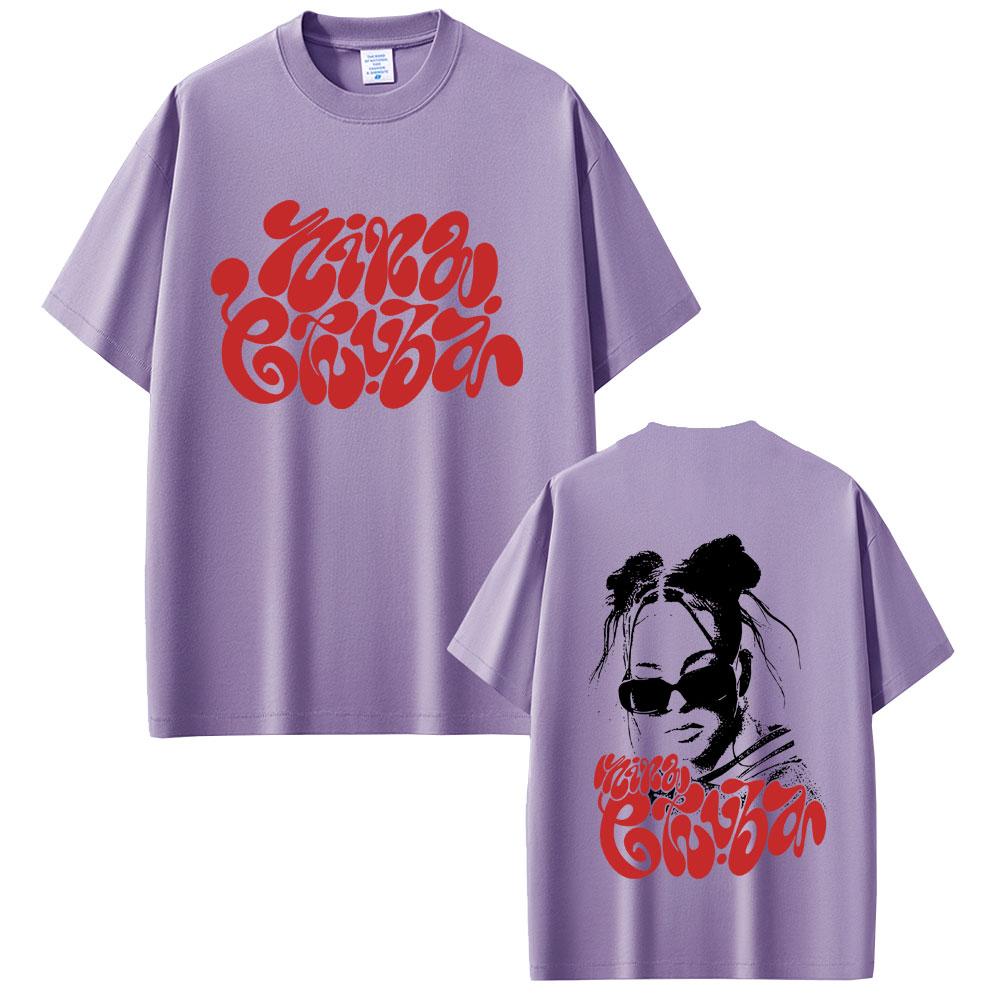 Rapper Nina Chuba Face Graphic Tshirt Men Women Hip Hop Fashion Short Sleeve T Shirts Unisex Vintage Oversized Tees Streetwear