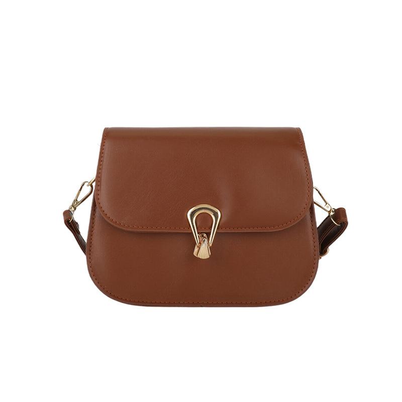 

Модна одноколірна сумка-мессенджер у корейській версії 2024 року, нова повсякденна ретро-сідельна сумка, проста персоналізована сумка через плече