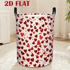 1pc Dirty Laundry Basket, Valentine'S Day Red Heart Pattern, Handled Storage Basket, Large-Capacity Storage Basket, Multi-Purpose Storage Bin, Portabl