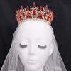 New Bridal Tiara Crystal Crown, European Style Alloy Inlaid with Rhinestones, Birthday and Wedding Round Crown