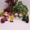 Santa Claus and Snowman Figurines with Christmas Ornaments, Brown Bear Gift Bag & Micro Landscape Pendant