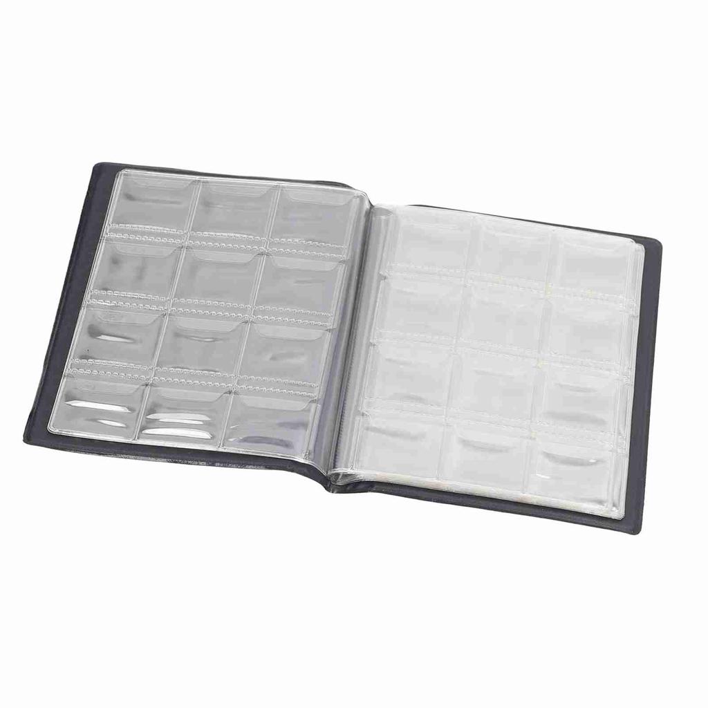 Album na sbírku mincí PVC Odolné proti opotřebení Lehké Přenosné Kniha držáků na mince pro sběratele Černá