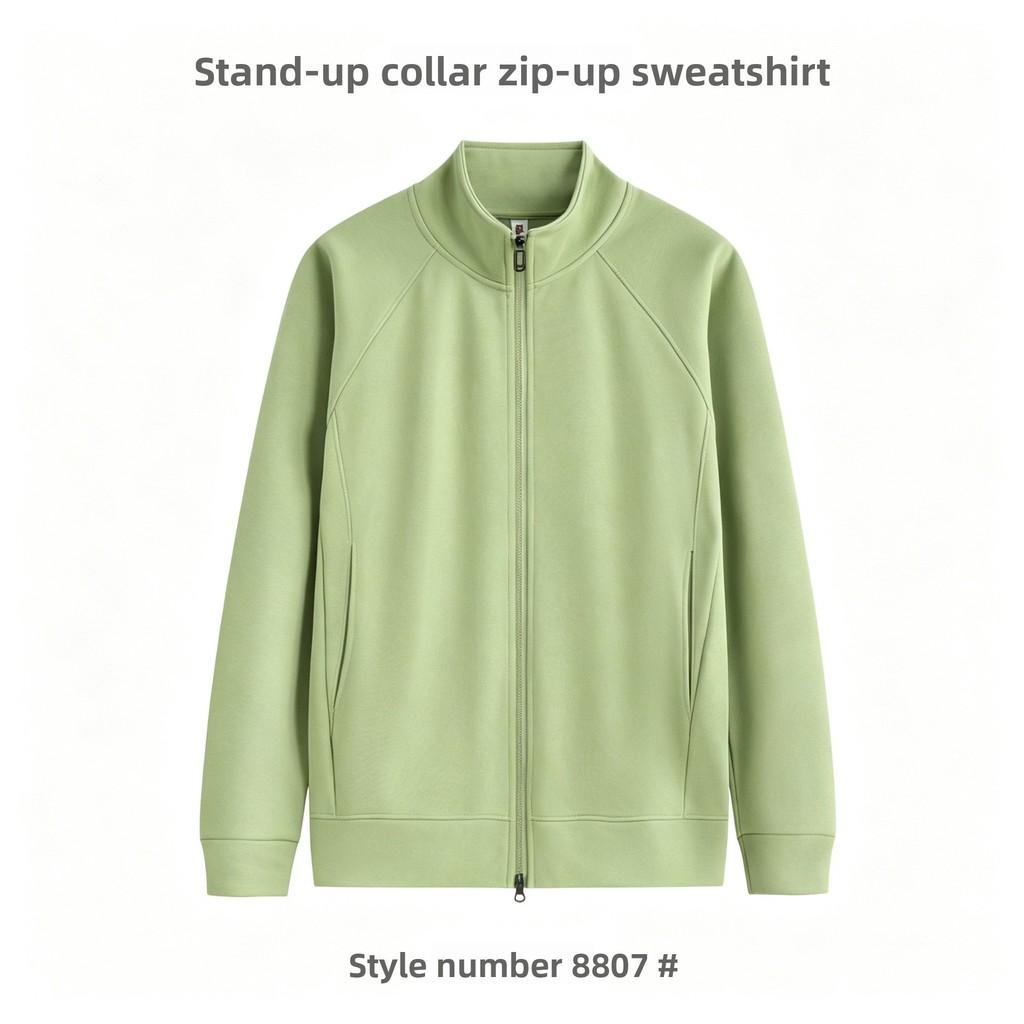 Stand Collar Hoodie With Zipper For Casual Outdoor Youth Wear