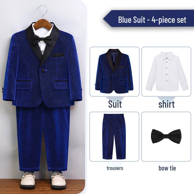 Chlapecký formální oblek v britském stylu pro družbu a klavírní vystoupení