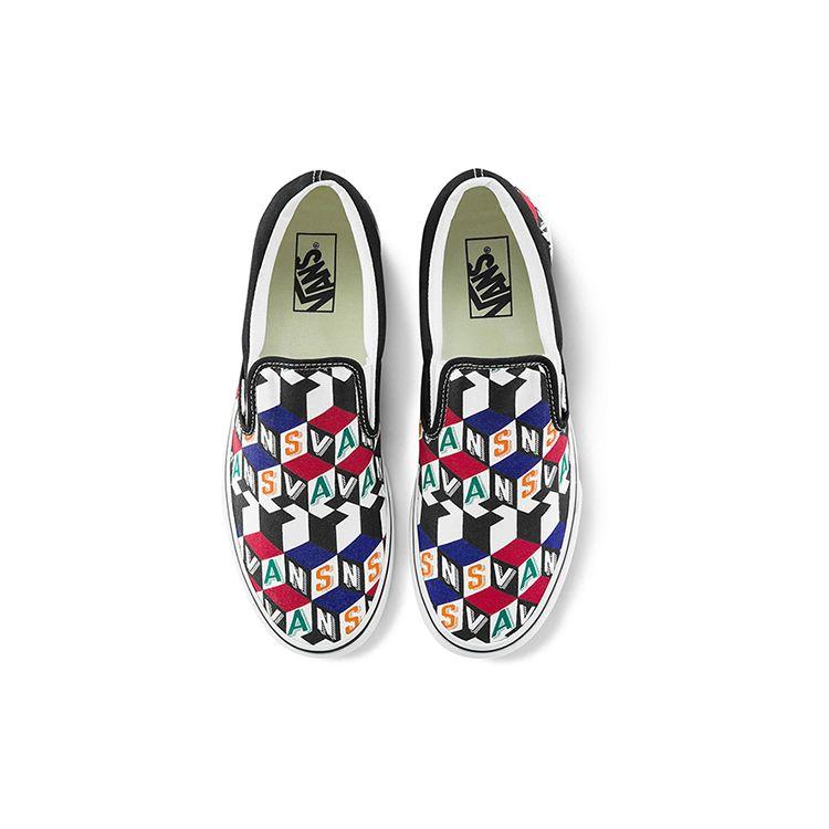 Vans Slip-On Canvas Shock Absorbing Durable Lightweight Breathable Low-Top Skate Shoes Unisex Sneakers Colorful VN0A33TB42X
