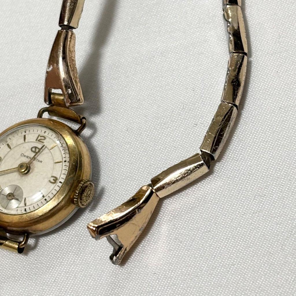 Used [] ORIENT STAROrient StarWhite x GoldN.8022Hand-wound watchWorking itemWorking itemGoodsTearing