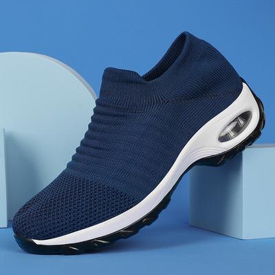 E-commerce Flying Woven Jinjiang Shoes Sports Shoes Overalls Fashion Casual Shoes Socks Shoes Large Size 44 Women's Shoes Air Cushion