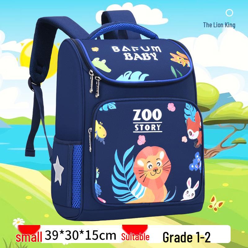 Children's Space-Themed School Backpack, Grades 1-6, Ages 6-12, Spine Support for Boys and Girls