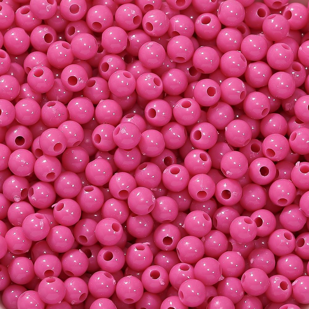 10g/lot 4mm Multicolor Acrylic Round Shape Loose Spacer Beads for Diy Handmade Necklace Earring Jewelry Making Accessories