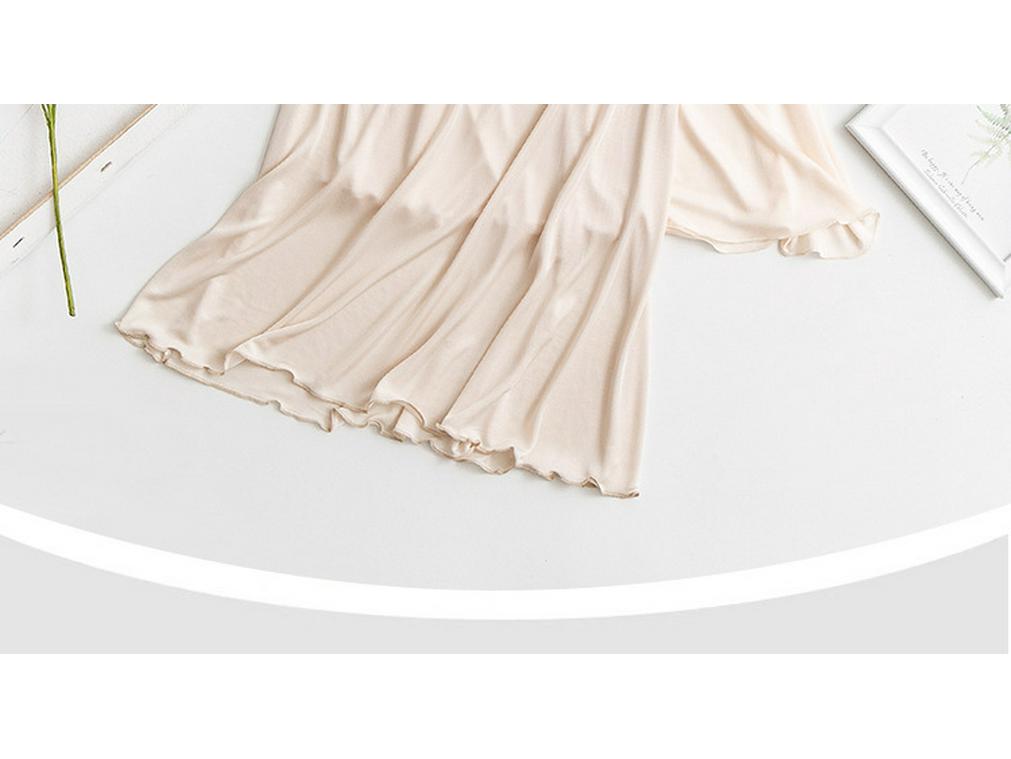 Guolian Γυναικείο Υποκίνουστο Σλιπ Νυχτικό από Μουριά Μεταξωτό με Δαντελένια Λεπτομέρεια (Αντιέκθεση)