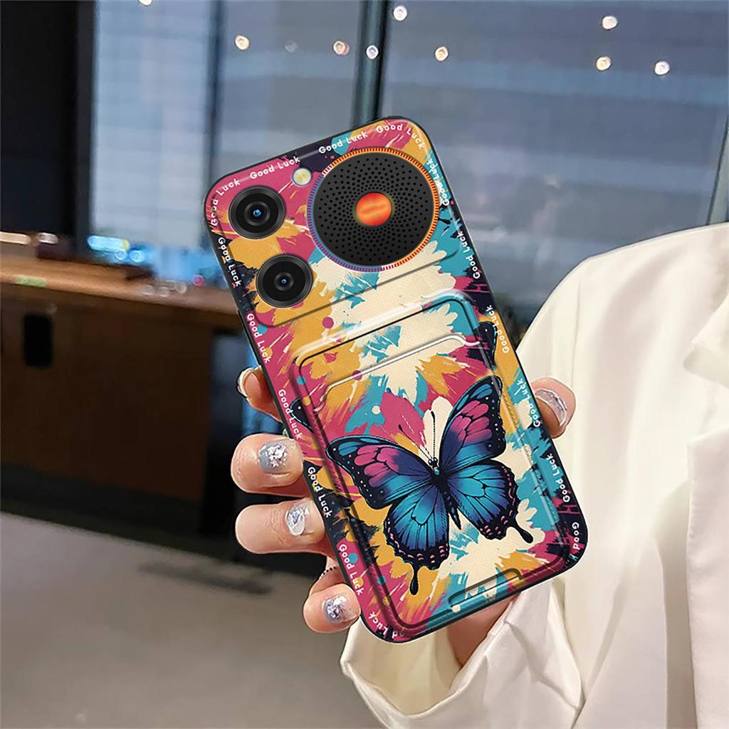 Back Cover Graffiti Phone Case For ZTE Nubia Music Anti-knock Fashion Design Cartoon Durable Card Bag Full Wrap TPU Cute