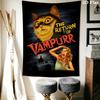 Retro Horror Comedy Cat Pattern Home Decor Tapestry, Wall Hanging, Decorative RV Wall Cloth.SGT0917041