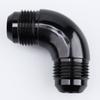 AC PERFORMANCE -10 AN Male To -10 AN Male 90 Degree One Piece Full Flow Union Fitting Adapter Aluminum Black
