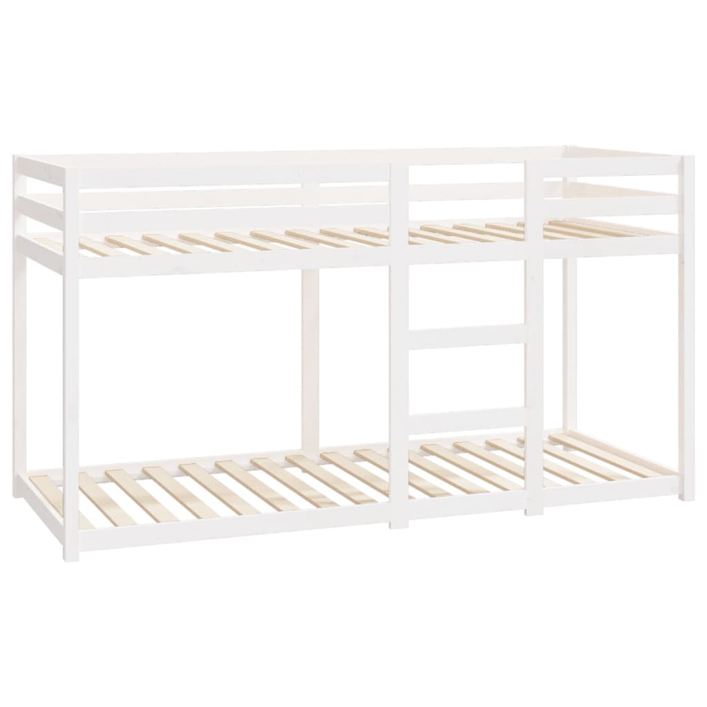 Vidaxl Cama Litera, Blanca, 80X200 Cm, Madera Maciza de Pino