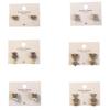 Coffee Flocking Bear Earrings Comfortable Ear Studs Student Fashion Accessories for Daily Commute or Social Event