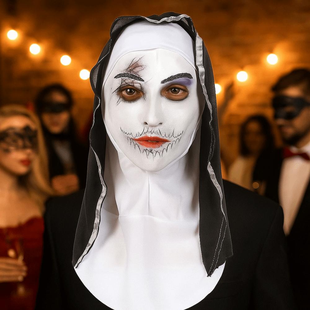 Unisex Halloween Skull Headwear Universal Halloween Latex Mask Screaming Zombie Mask  for Halloween