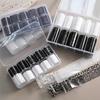 10/20/30Rolls 2.5cm Black White Lace Transfer Foil New Nail Art Sexy Full Wraps Flower Glue Adhesive DIY Manicure Styling Tools