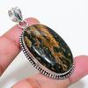 Natural Ocean Jasper Gemstone 925 Sterling Silver Jewelry Pendant 2.29" AP-15970